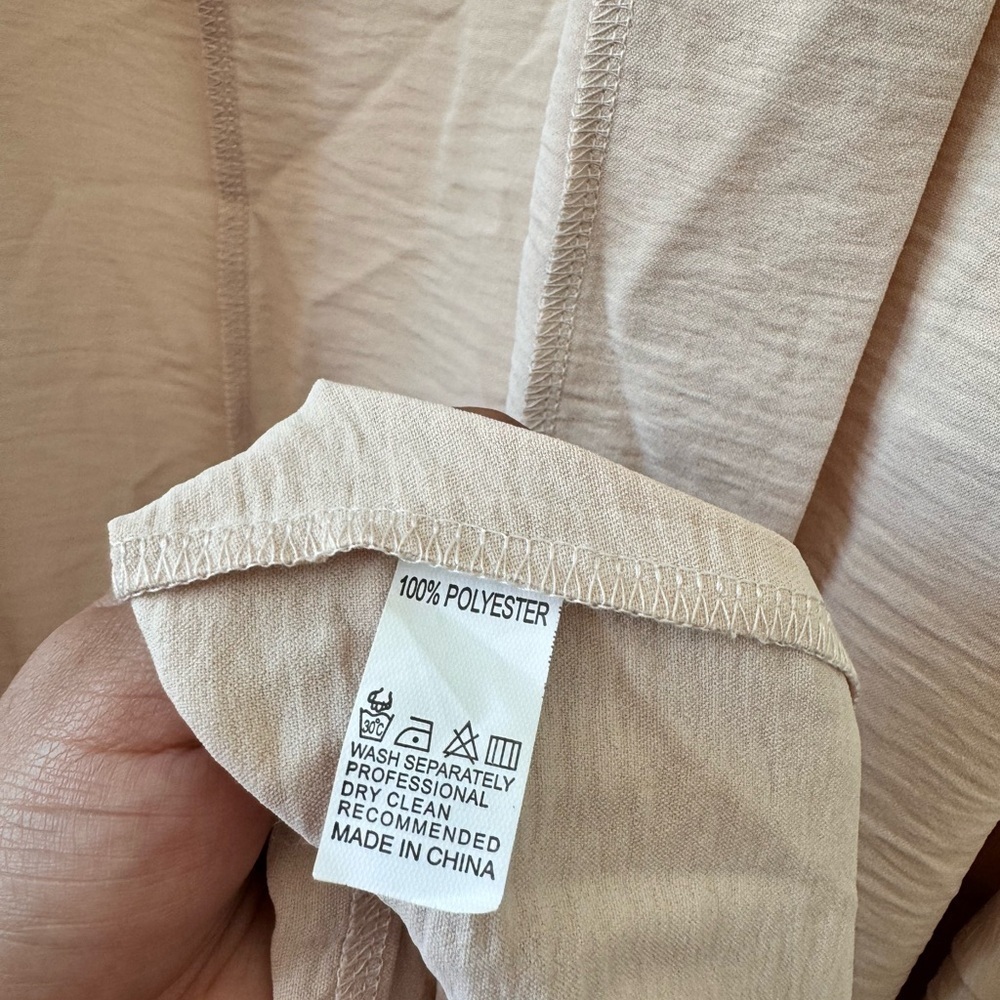 Beautiful minimalist tan maxi kimono pockets NWOT - Picture 8 of 10